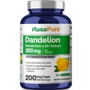 NusaPure Dandelion Root 20:1 Extract, 250 mg Ισοδύναμο με 5000mg 200 κάψουλες Veg (Vegan, Non-GMO)