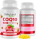 Shiny Leaf CoQ10 100 mg - Chewable CoQ10 Supplement - Coenzyme Q10 For Heart Health & Energy - Natural Co Q 10 Supplement - For Cardiovascular Wellness - 100 mg Chewable Tabletler, 30 Tabletler, ABD'de Yapıldı