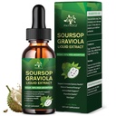 (4 Pack) 1 Soursop Ekstraters Sıvı Ölçeği, Organik Soursop Petrol Hücre Desteği ve Rejenerasyonu Tamamları, Herbal Graviola Tincture, Immune Boost, Vegan, 1 Fl Oz