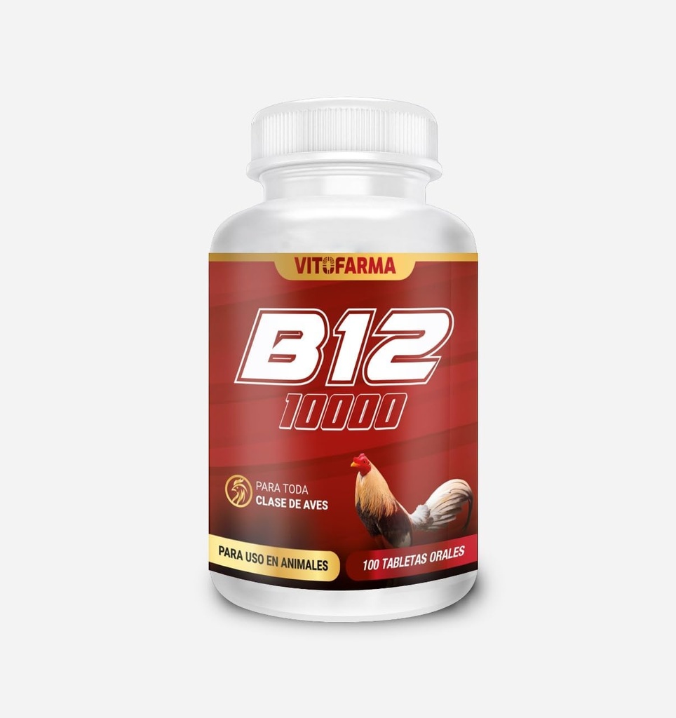 B-12 10000 Roosters, Tavuklar, Poultry Vitaminleri Doğal Ürün - Roosters için 100 tablet Sağlık Desteği