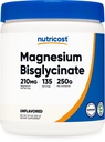 Nutricost Magnezyum Bisglycinate Toz (Unflavored, 250 Grams) - Non-GMO, Vegan Supplement