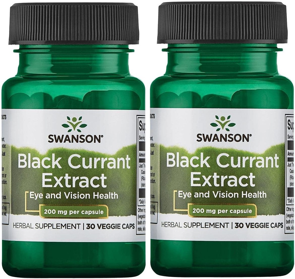 Swanson Black Currant 200 mg 30 Veg Caps 2 Pack