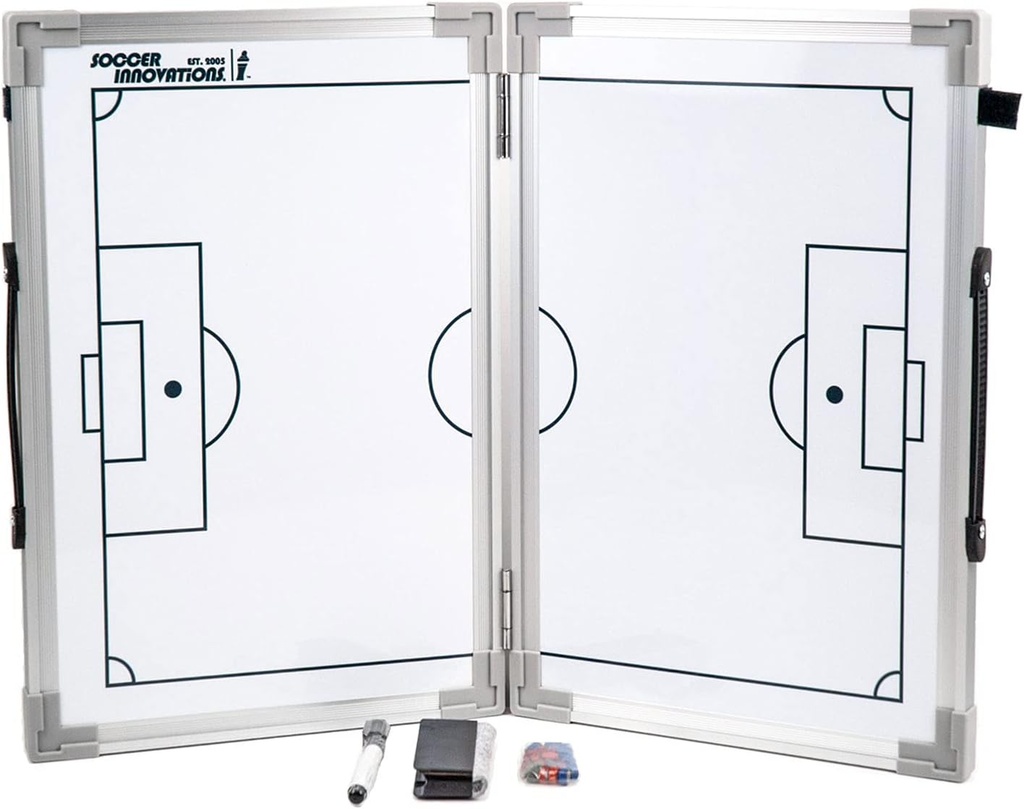 Futbol Yeniliği Hinged Manyetik Tactic Coaching Board, Extremely Portable Kuru Erase White Board for Football Coaches of All Levels to Perform Taktik Analiz.