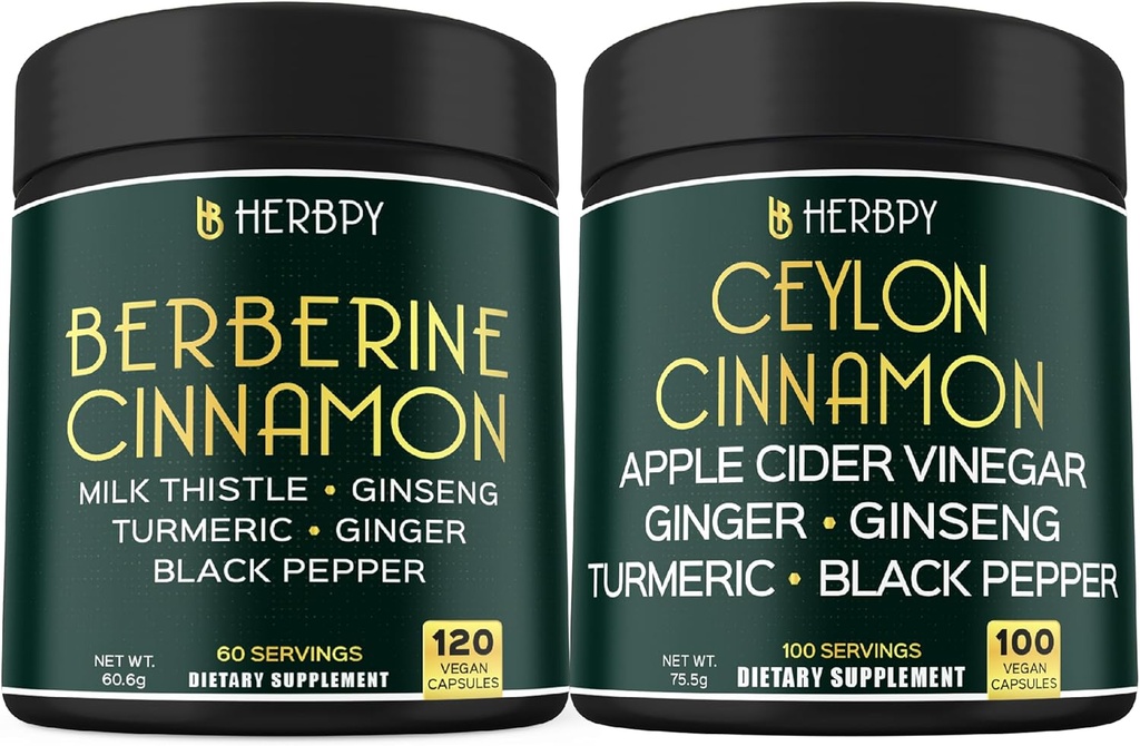 Bundle 7in1 Berberine HCl 97% Συμπληρώματα & 6in1 Premium Ceylon Cinnamon Συμπληρώματα