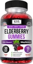 Kaya Naturals Immune Support Vegetarian Vitamin Gummy, çinko, C, Elderberry, Vitamin E, Lemon Flavor (30 Gummies)