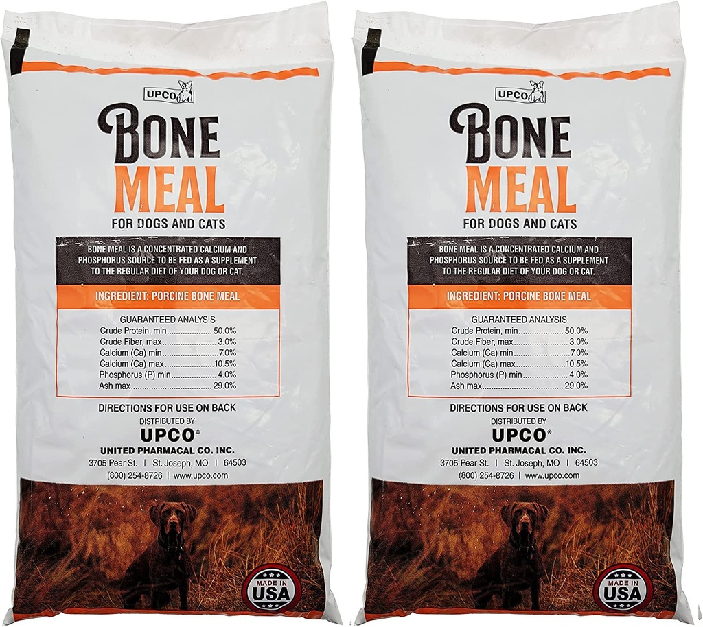 Bone Meal Steamed Toz Köpekler ve Kediler 2 Pack ABD'de yapılan Upco Bone Meal'den toplam 2 Pound