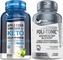 Herbtonics ACV Keto Gummies with The Mother & Keto BHB | Apple Cider Vinegar Gummies - Koreli Red Panax BTC 1500 mg - Foli-Tonik FB Blocker & Hair Yi | Saç İncelenmesi