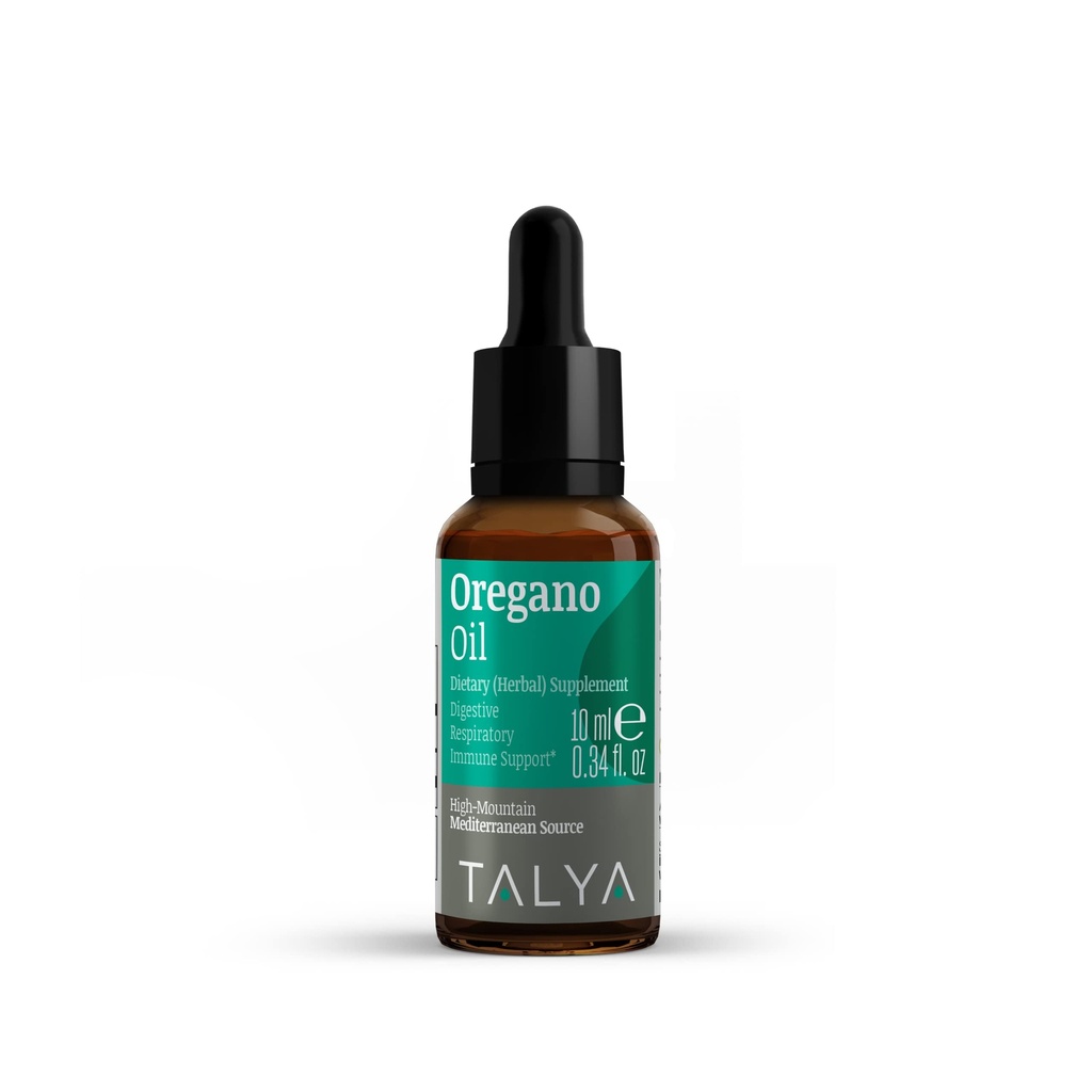 TALYA Oregano Oil 0.34 fl.oz | Oregano Sıvı Petrol | Immune Support, High Carvacrol, Digestive Health | Non-GMO | Vegan | Akdeniz Oregano