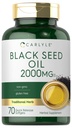 Carlyle Black Seed Oil Softgel Capsules | 2000 mg | 70 Pills | Kadınlar ve Erkekler için | No-GMO, Gluten Free Herbal Supplement Supplement