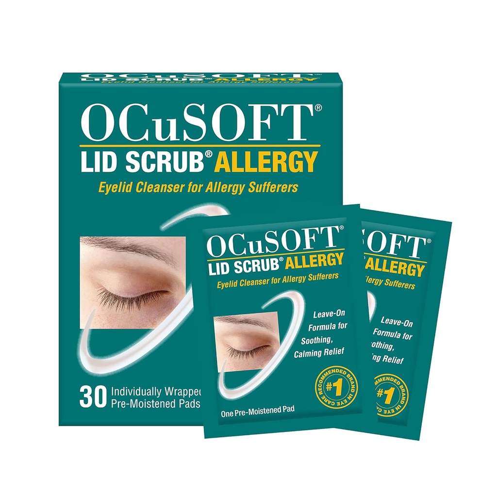 OCUSOFT Lid Scrub Αλλεργικός καθαριστής βλεφάρων 30CT
