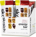 Skratch Labs Energy Bar | Cherry + Pistachio (12 Pack) | Plantive Health Snack | Low Sugar - 5g Protein | Non-GMO, Gluten Free, Soy Free, Vegan, Kosher
