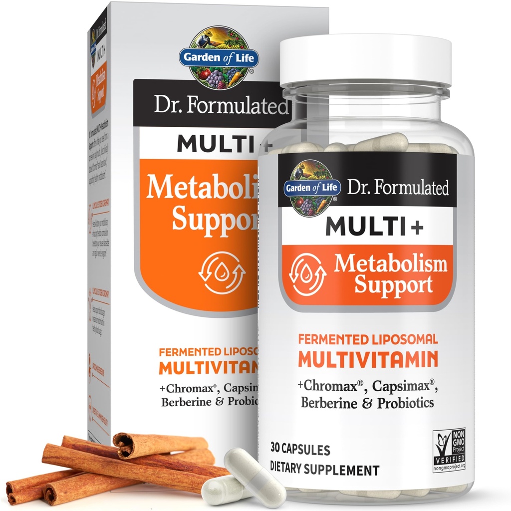 Life Dr. Formulaed Multi+ Metabolism Desteği - Fermented Liposomal Multivitamin + Kromax, Capsimax, Berberine & Probiyotiks - 30 Capsules