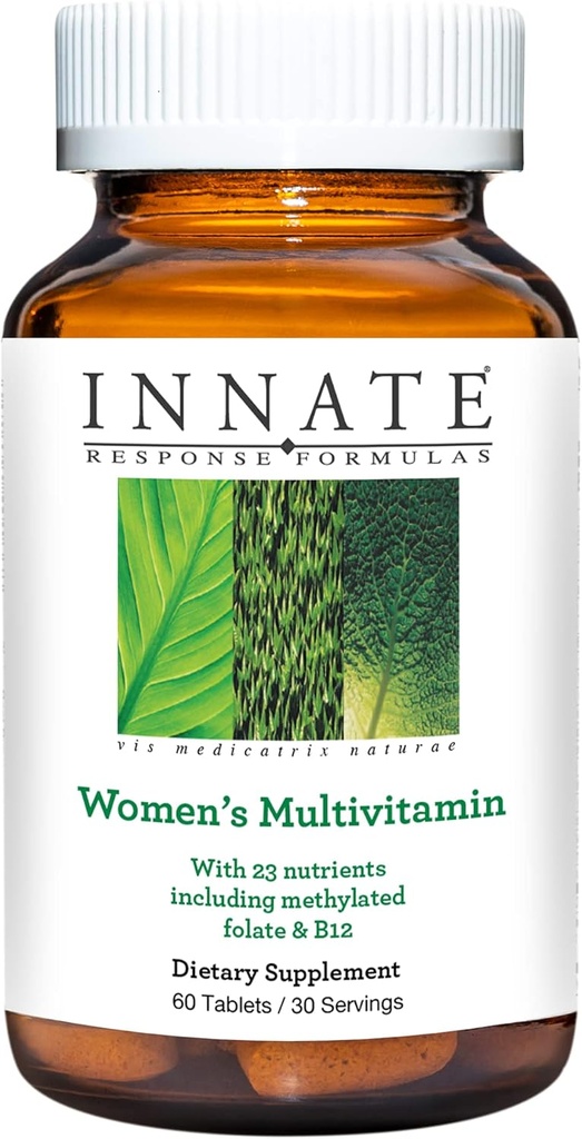 INNATE Response Formulas Women's Multivitamin - Kadınlar için Günlük Multivitamin - Vitaminler B12, B6 ve D3 - Metilated Folate - 9 Yiyecek Allergens olmadan - 60 Tabletler (30 hizmet)