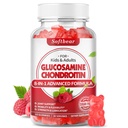 softbear Glucosamine Chondroitin Gummies, Sugar Free Glucosamine Chondroitin MSM Elder Turmeric Supports Joint Health & Antioksi, Raspberry Flavored 60 Kont