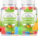 softbear Glucosamine Chondroitin Gummies με MSM τριπλή δύναμη, Βιολογικό Chewable Glucosamine Chondroitin συμπλήρωμα για κοινή υποστήριξη Vegan μικτή γεύση φρούτων 120 Gummies