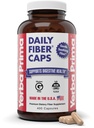Yerba Prima Daily Fiber Caps Formula, 400 Capsules - Her ikisi de kesin ve çözülmez - Psyllium Tohum Husks, Acacia Gum, Apple Fiber ve More - Diyetsel Tamam