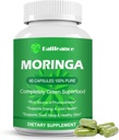 Moringa Capsules 800 mg, Pure Moringa Toz Capsules - Enerji, Skin Health, Gut Health+ for Men & Women | Yeşil Antioksi Superfood w/Esential Vitamins & Amino Asits A1