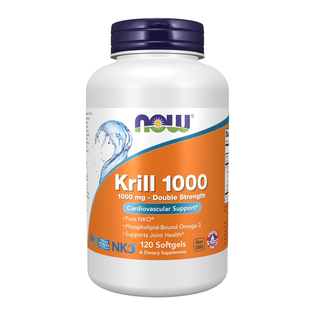 Şimdi Gıdalar Tamamlıyor, Neptün Krill, Double Strength 1000 mg, Phospholipid-Bound Omega-3, 120 Softgels