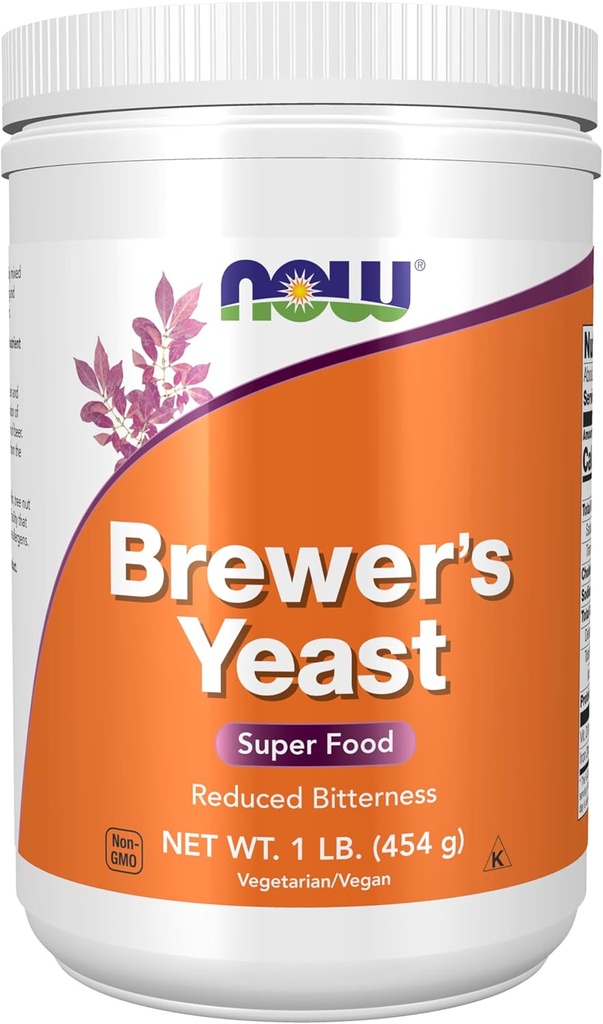 NOW Foods Supplements, Brewer's Yeast Powder with naturally occurring Protein and B-Vitamins, 1-Pound