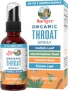 MaryRuth Organics USDA Organic Throat Spray with Mullein Leaf | Marshmallow Root & Licorice Root & Thyme Leaf | 4 Herbal Mix | Non-GMO | Vegan | Gluten Free | 1 Fl Oz | 100 servise kadar