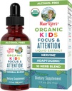 MaryRuth Organics Kids Brain Supplements for Memory and Focus, USDA Organic Drops with Ginkgo Biloba, Rhodiola Root & Licorice Root, Focus & Dikkat, Calm, Vegan, Non-GMO, Gluten Free, 30 Hizmetler
