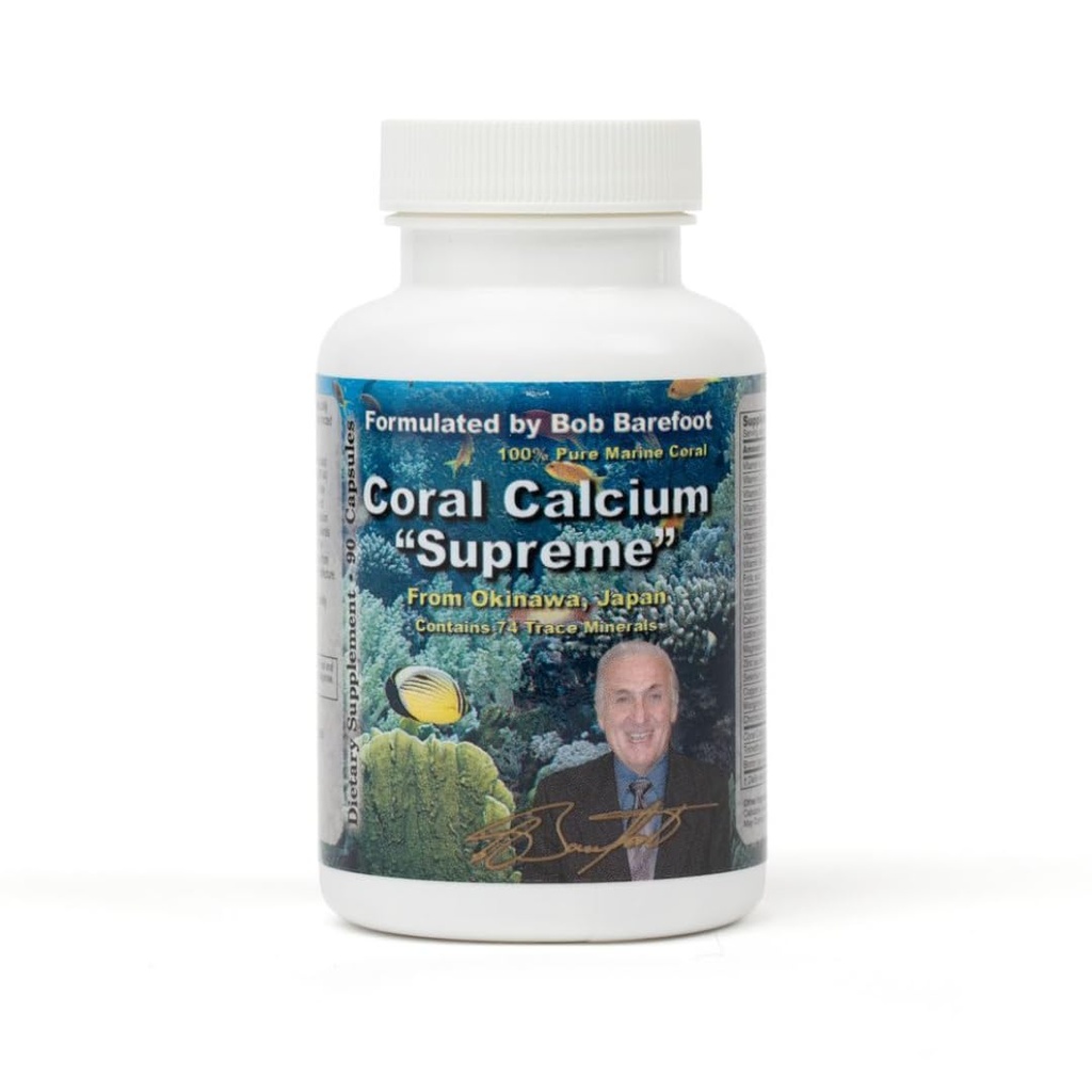 Bobs Best Coralelli Supreme I 100% Pure Marine Coral, 74 Trace Minerals I 90 Capsules, Pack of 1