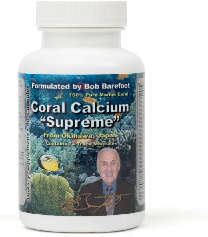 Bobs Best Coralelli Supreme I 100% Pure Marine Coral, 74 Trace Minerals I 90 Capsules, Pack of 1