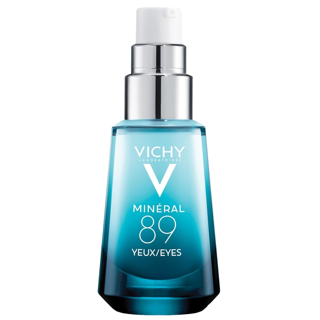 Vichy Mineral 89 Eye Serum, Hyaluronic Acid ve Caffeine Cream, Under Eye Cream For Dark Circles, Hydrating & Puffiness Function, Opthalmolog Tested