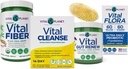 Vital Planet - Tüm Body Internal Cleansing Kit with Vital Cleanse 14-Day 2Part Program, Vital Fiber, Vital Gut Renew ve Vital Flora Probiyotiks with Prebiyotiks, 4 Ürünler-in-One-One-One-One-One-One