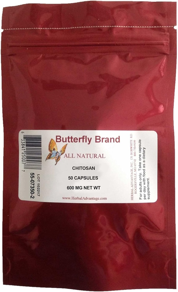 Chitosan Capsules 50 mg Bag of 50