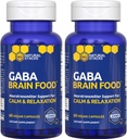 GABA Brain Food - GABA Supplement with L-Citrulline & Grape Seed Extract - Υποστηρίζει την ηρεμία και χαλάρωση - Nighttime Sleep Aid - Υποστηρίζει την παραγωγή Gamma Aminobutyric Acid - 120 L-Citrulline Capsles
