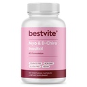 BESTVITE Myo & D-Chiro Inositol (120 Vejetaryen Capsules) - 40:1 - No Stearates - Vegan - Non GMO - Gluten Free
