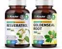BIO KRAUTER ρεσβερατρόλη 100 κάψουλες & Goldenseal 100 κάψουλες
