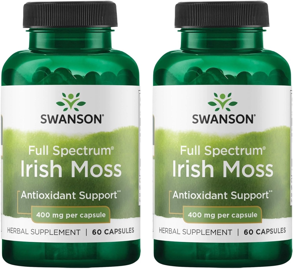 Swanson Full Spectrum Irish Moss 400 Milligrams 60 Capsules (2 Pack)