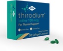 Thirodium - Tiroid Desteği Tamam - 100mcg Iodine (Sodium Iodate) - 30 Apsiyon - Gluten-Free, Lactose-Free, Sugar-Free, Non-GMO