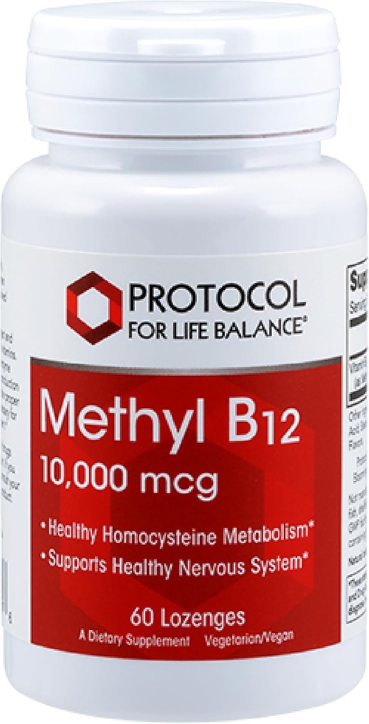 Protokol Metrik B12 10.000 Telefon - B12 Vitamini - Enerji Desteği ve Beyin Tamamı - 60 Lozenges