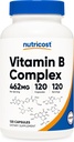 Nutricost High Potency B Complex 462 mg, 120 Capsules - C - Enerji Kompleksi