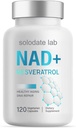 solodate lab NAD+ Supplement 1000 mg, True NAD+ & Resveratrol, 120 Caps