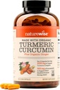 NatureWise Κουρκουμίνη Turmeric 2250mg - 95% Κουρκουμινοειδή & BioPerine Black Pepper Extract για Σύνθετη Απορρόφηση - Καθημερινή Κοινή και Ανοσολογική Υποστήριξη Υγείας - Vegan, Μη ΓΤΟ, 360 Count[120-Day Supply]
