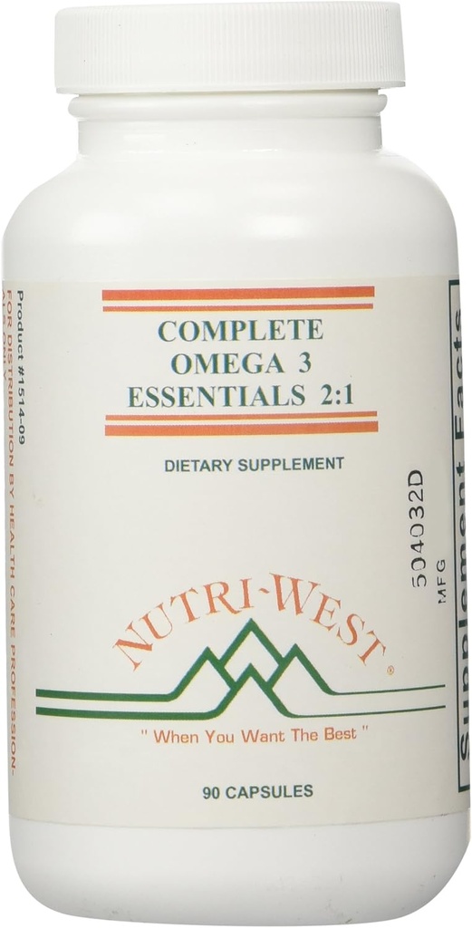 Nutri-West - Πλήρης Omega-3 Απαραίτητα 2:1-90 Κάψουλες