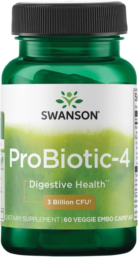 Swanson Probiyotik-4 3 Milyar Cfu 60 Veg Capsules