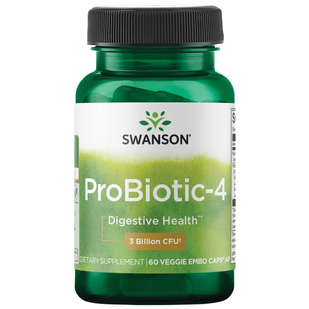Swanson Probiyotik-4 3 Milyar Cfu 60 Veg Capsules