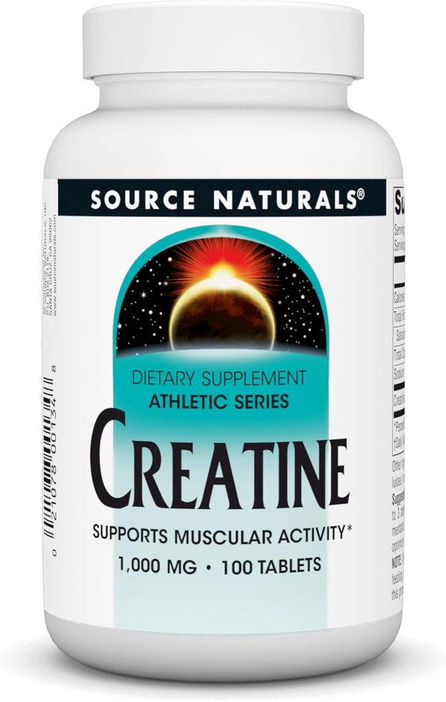 Source Naturals Kretine - Supports Muscular Activity* - 100 Tablet