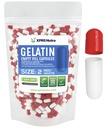 XPRS Nutra Boyutu 2 Boş Kapsüller - 500 Kont Boş Gelatin Capsules - Pills DIY Capsule - Pure Bovine Pill Gel Caps For Do-It- Yourself Supplements (Red/White)