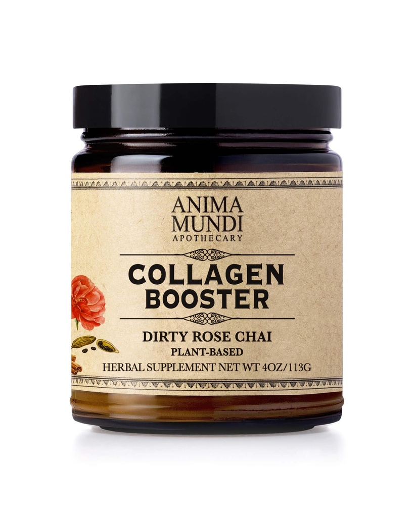 Simdi Mundi Apothecary Vegan Collagen ATM Toz, Kirli Rose Chai - Skin, Hair & Nails - Collagen Support Toz Glowing Skin - Easy Drink Mix-in (4oz)