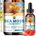 Sea Moss Liquid Drops Supplement, İrlandalı Deniz Moss Soursop Black Elderberry Ashwagandha Burdock Root - Multivitamins Seamoss Liquid Drops Support Antioxy, Immune, Skin Gut Health, 2 Fl Oz