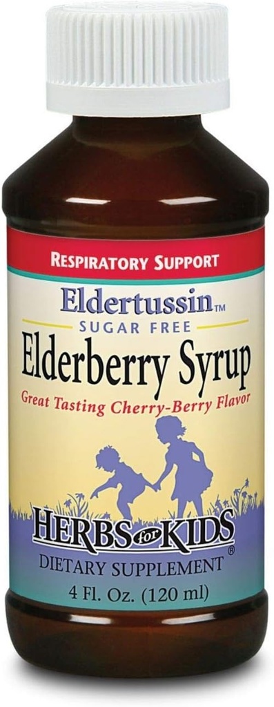 Kids Eldertussin Elderberry Syrup, Cherry Berry (Btl-Plastik) | 4oz