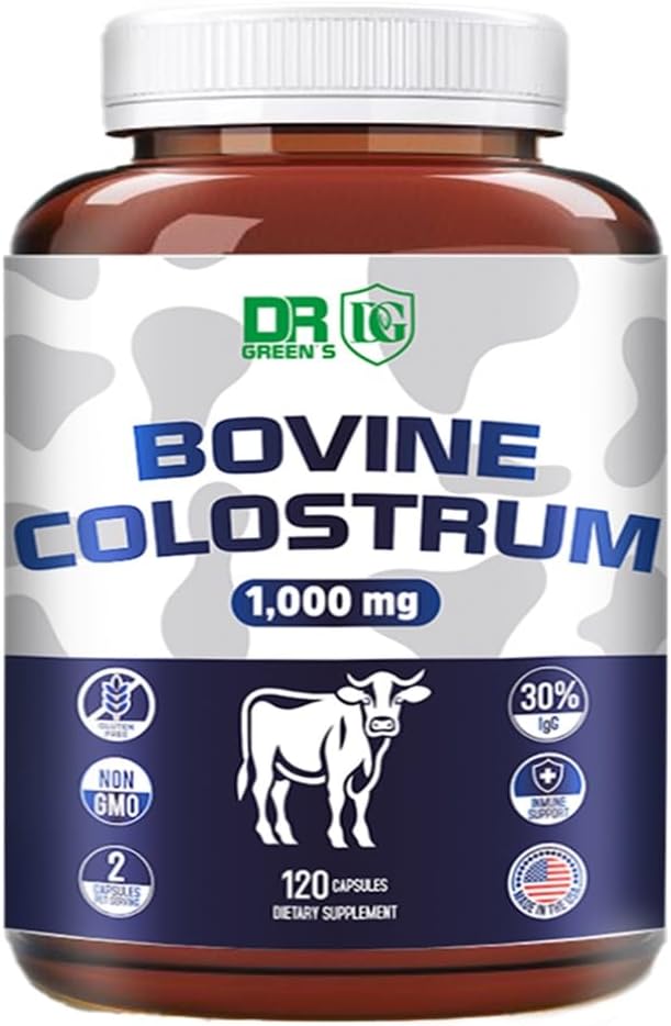 VITAMISAN Colostrum Supplement, 120 Capsules, 1,000mg per Serving, 30% IgG Immunoglobulins, Bovine Colostrum Powder Capsules Non-GMO, Gluten Free, USA Sourced