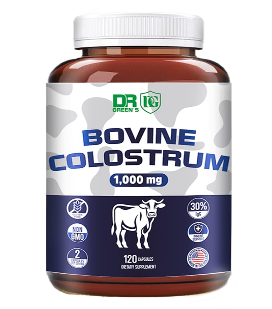 VITAMISAN Colostrum Supplement, 120 Capsules, 1,000mg per Serving, 30% IgG Immunoglobulins, Bovine Colostrum Powder Capsules Non-GMO, Gluten Free, USA Sourced