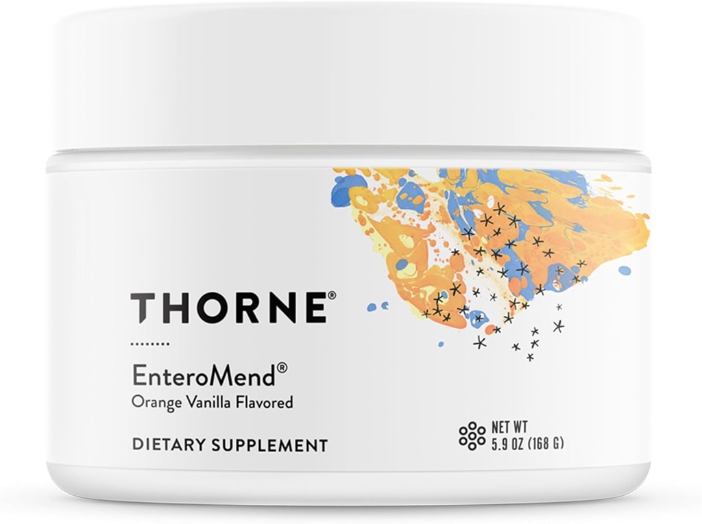 THORNE - EnteroMend - Gut Health Supplement - Supports Optimal Digestive Function & Bowel Regularity - NSF Spor için sertifikalı - Orange Vanilla Flavor - 5.9 Oz - 30 Hizmet